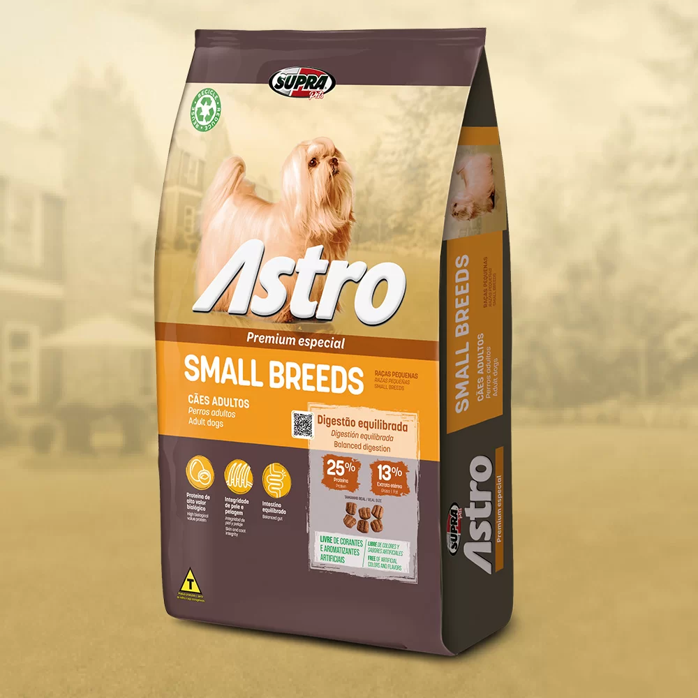Ração Astro Small Breeds 14 kg - Nutrição Especializada para Cães