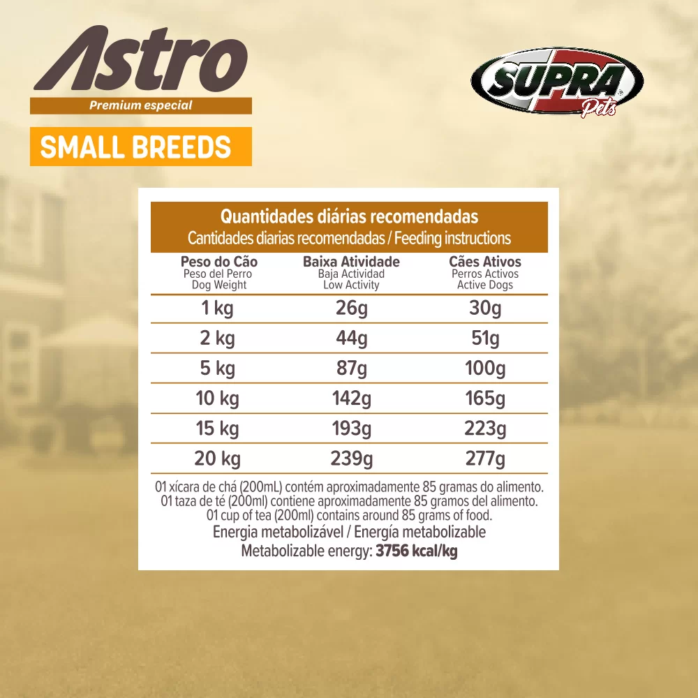 Ração Astro Small Breeds 14 kg - Nutrição Especializada para Cães