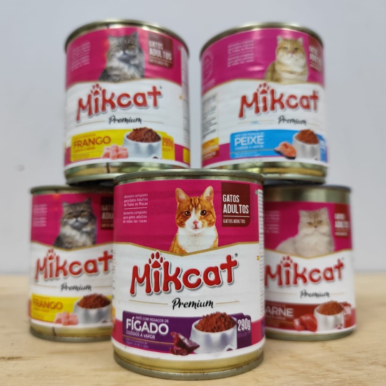 Mik Cat lata ração umida gatos 290g - Sabores
